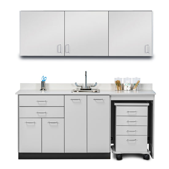 Clinton 148072MR Combination 72" Wall & 72" Cart-Mate, Base Cabinet/Cart Right
