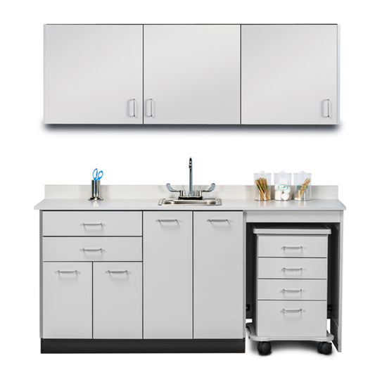 Clinton 148072MR Combination 72" Wall & 72" Cart-Mate, Base Cabinet/Cart Right