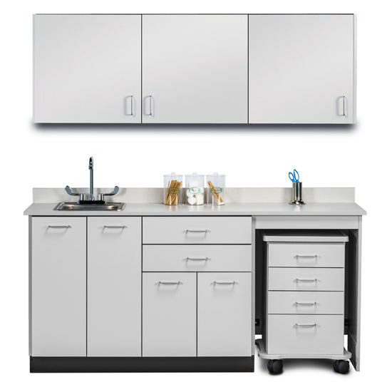 Clinton 148072R Combination 72" Wall & 72" Cart-Mate, Base Cabinet/Cart Right