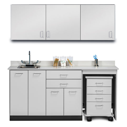 Clinton 148072R Combination 72" Wall & 72" Cart-Mate, Base Cabinet/Cart Right