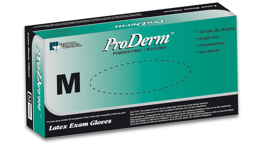 Innovative Healthcare 155100 Proderm Latex Exam Gloves - S, 100 Gloves/Bx, 10 Bx/Cs