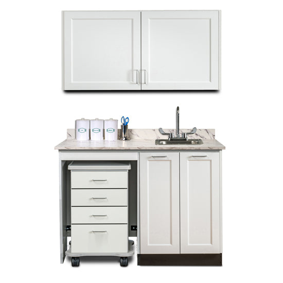 Clinton 158048L Combination, Fashion Finish 48" Wall & 48" Cart-Mate, Base Cabinet/Cart Left
