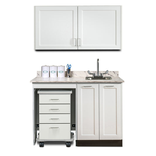 Clinton 158048L Combination, Fashion Finish 48" Wall & 48" Cart-Mate, Base Cabinet/Cart Left