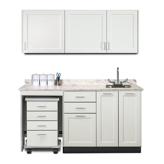 Clinton 158066L Combination, Fashion Finish 66" Wall & 66" Cart-Mate, Base Cabinet/Cart Left