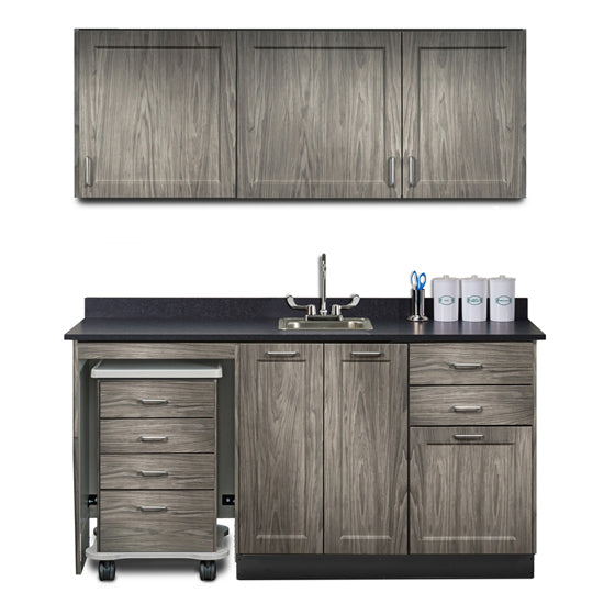 Clinton 158066ML Combination, Fashion Finish 66" Wall & 66" Cart-Mate, Base Cabinet/Cart Left