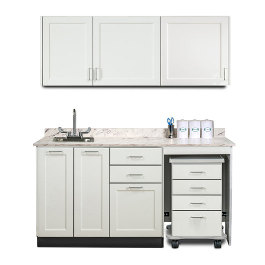 Clinton 158066R Combination, Fashion Finish 66" Wall & 66" Cart-Mate, Base Cabinet/Cart Right