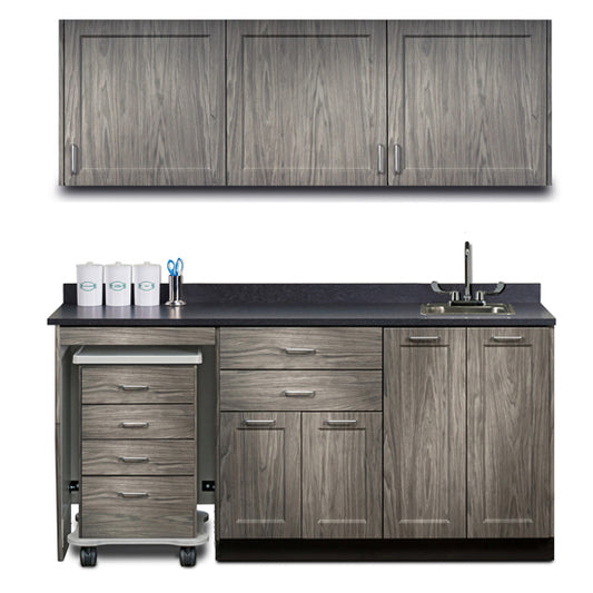 Clinton 158060L Combination, Fashion Finish 72" Wall & 72" Cart-Mate, Base Cabinet/Cart Left