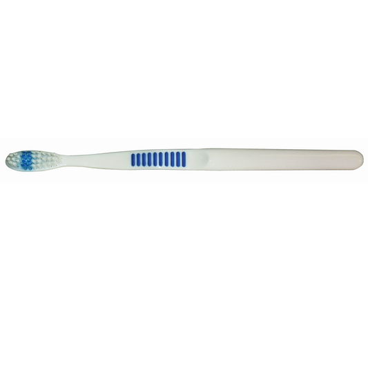 Oraline 000-16659B Adult Full Head Twist Toothbrush  - 39 Tuft Soft Bristle Toothbrush with Contoured Twist Handle (72/Case)