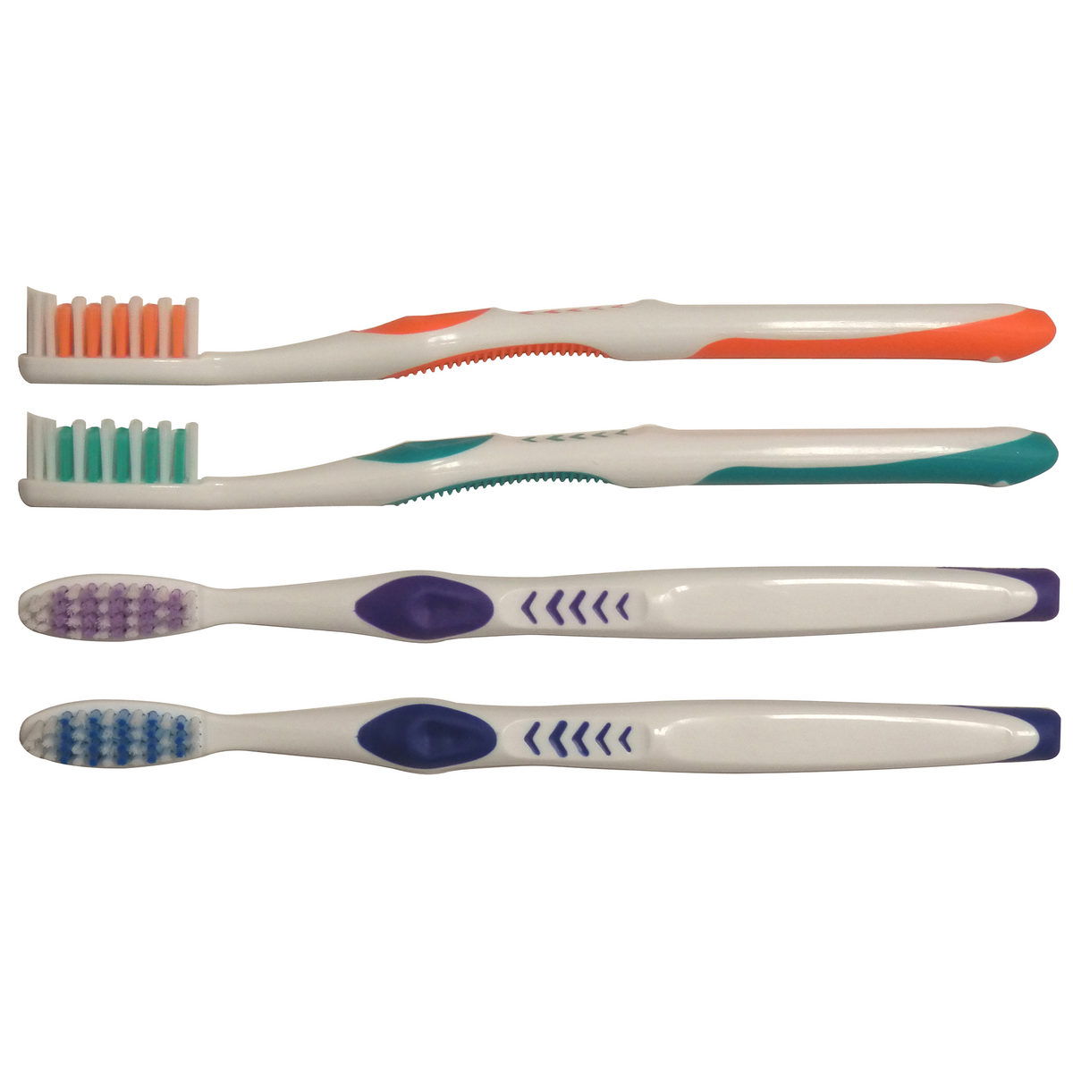 Oraline 000-16792B Premium Plus A Adult Toothbrush  - 43 Tuft Soft Bristle Toothbrush with Power Tip (72/Case)