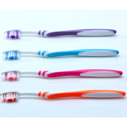 Oraline 000-16888B Premium Adult-W Toothbrush  - 32 Tuft Soft Bristle Wave Profile Toothbrush with Ergonomic Grip Handle (72/Case)
