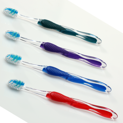 Oraline 000-16991 Premium Plus A Adult Toothbrush  - 44 Tuft Extra Soft Compact Head Toothbrush with Power Tip (72/Case)