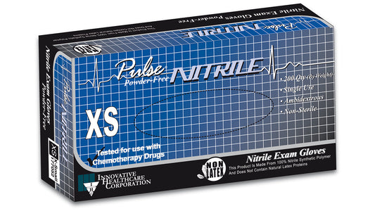 Innovative Healthcare 177052 Pulse Nitrile Exam Gloves - Xs, 200 Gloves/Bx, 10 Bx/Cs