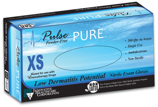 Innovative Healthcare 178352 Pulse Pure Nitrile Exam Gloves - Xl, 200 Gloves/Bx, 10 Bx/Cs