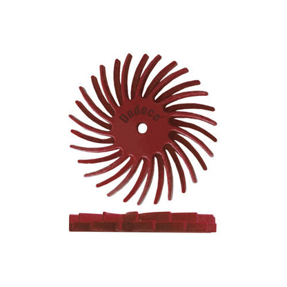 Dedeco 1925 Sunburst 7/8 TC Dual Discs Red 220 Grit Size (A/O) 12/Bx