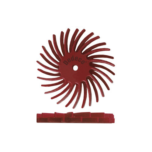 Dedeco 1925 Sunburst 7/8 TC Dual Discs Red 220 Grit Size (A/O) 12/Bx