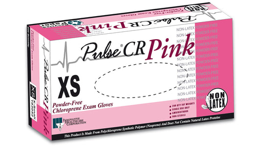 Innovative Healthcare 193052 Pulse Cr Pink Chloroprene Exam Gloves - Xs, 200 Gloves/Bx, 10 Bx/Cs