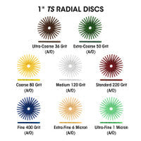 Dedeco 2218 Sunburst 1 TS Discs White 120 Grit Size (A/O) 48/Bx