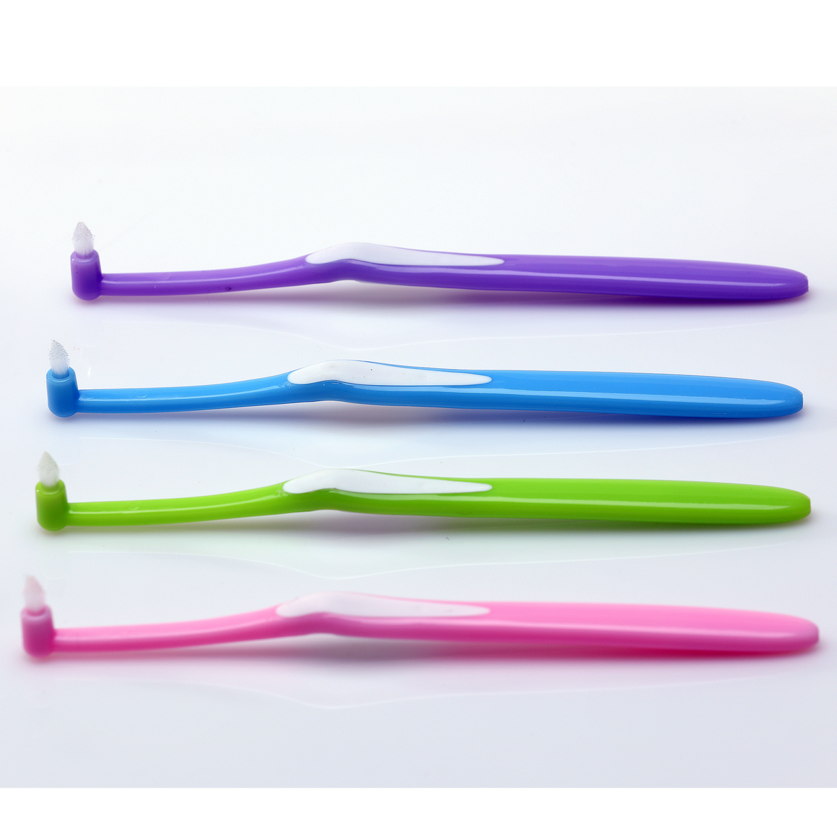 Oraline 000-20008 Security Institutional Compact Toothbrush  - Soft Bristle Anti-Ligature Style Oral Care Brush (72/Case)