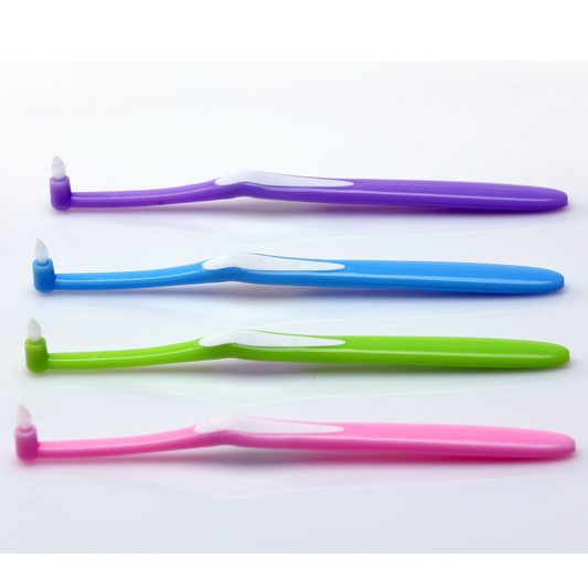 Oraline 000-20008 Security Institutional Compact Toothbrush  - Soft Bristle Anti-Ligature Style Oral Care Brush (72/Case)