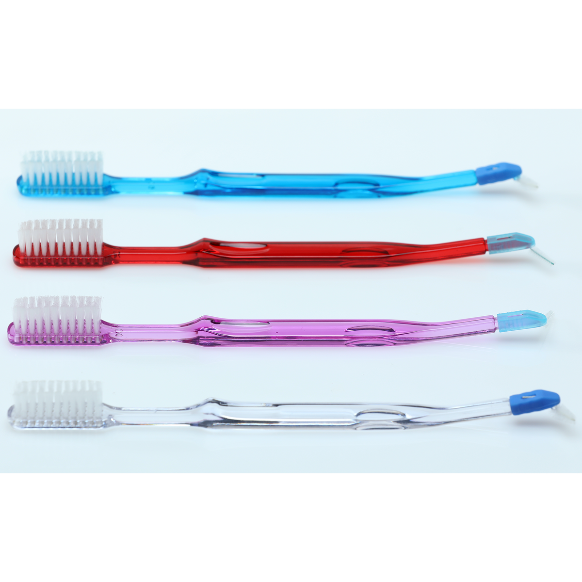 Oraline 000-20009 Inter-Ortho V-Trim Orthodontic Toothbrush  - 38 Tuft V-Cut Bristle Brush with Interdental Tip (72/Case)