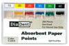 Diadent 201-S601 Paper Point (Non-Marked) Slide Package #08, 200 Pts/Box