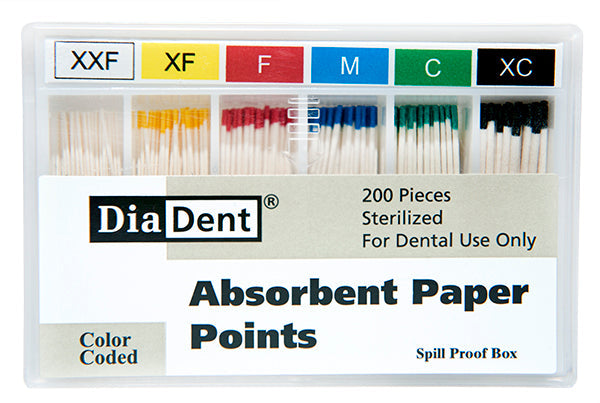 Diadent 202-391 Paper Point Cell Pack Accessory #XXF/XC, 200 Pts/Box