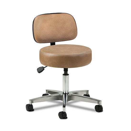 Clinton 2155-21 5-Leg Pneumatic Stool with Backrest