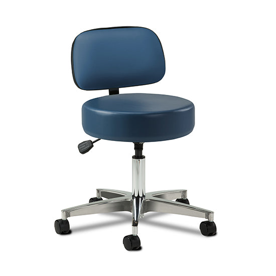 Clinton 2155-21 5-Leg Pneumatic Stool with Backrest