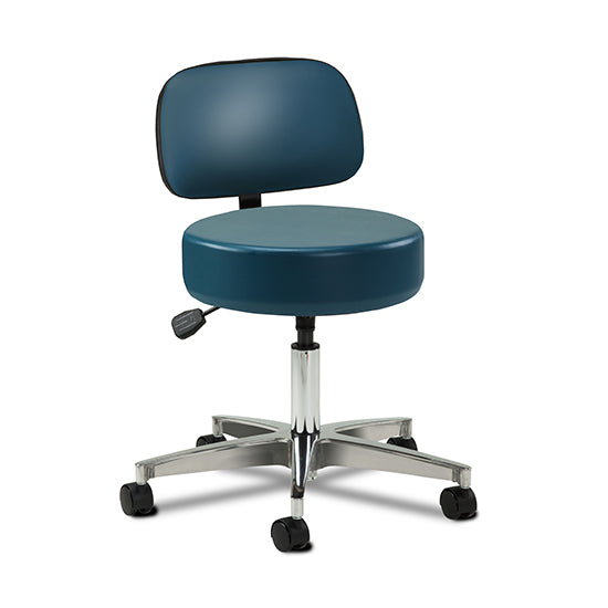 Clinton 2155-21 5-Leg Pneumatic Stool with Backrest
