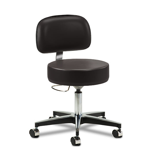Clinton 2156-21 5-Leg Pneumatic Stool with Backrest