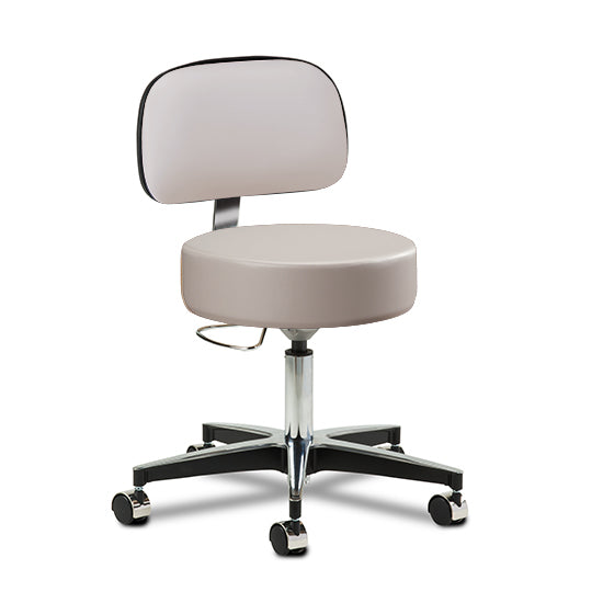 Clinton 2156-21 5-Leg Pneumatic Stool with Backrest
