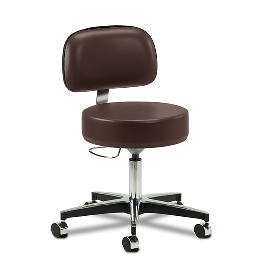 Clinton 2156-21 5-Leg Pneumatic Stool with Backrest