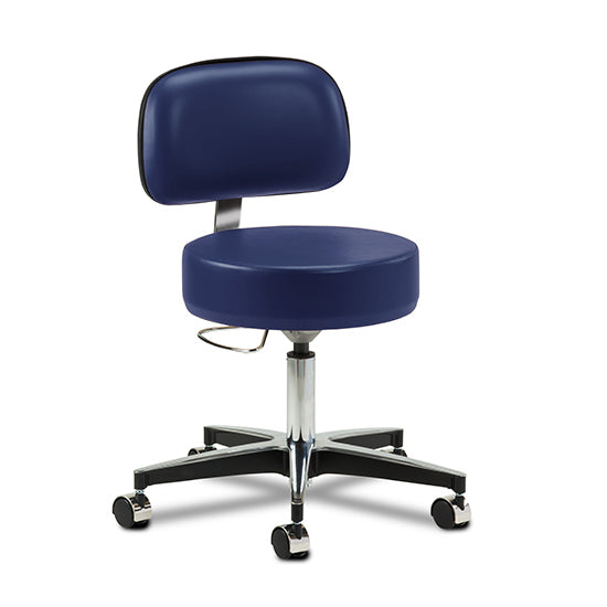 Clinton 2156-21 5-Leg Pneumatic Stool with Backrest