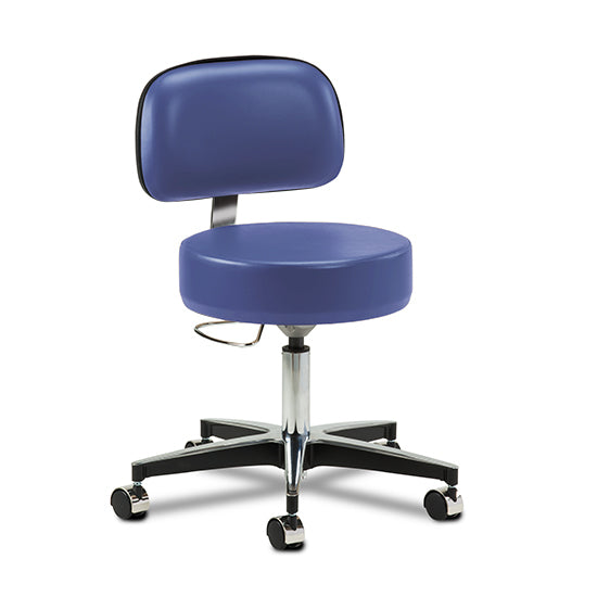 Clinton 2156-21 5-Leg Pneumatic Stool with Backrest