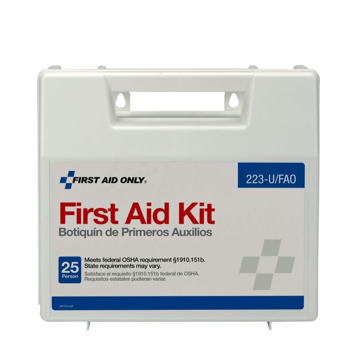 First Aid Only 223-U/FAO 25 Person First Aid Kit, Plastic Case with Dividers