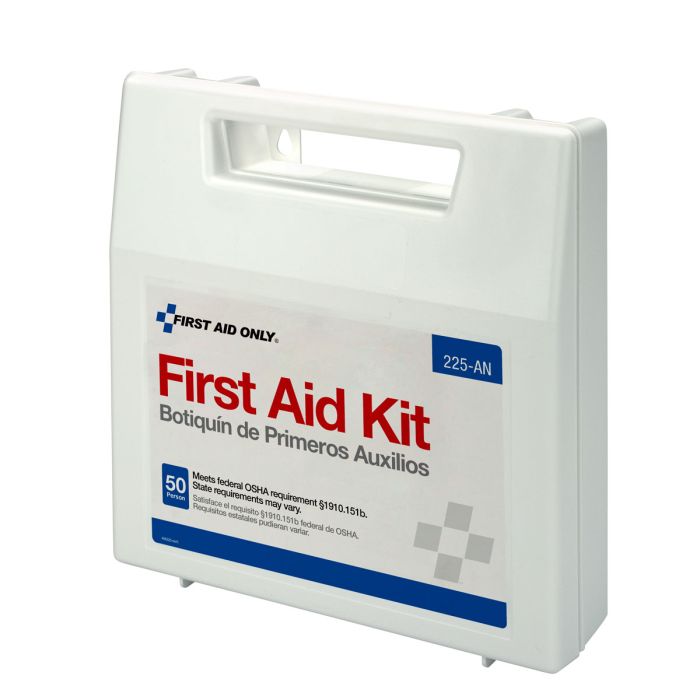 First Aid Only 225-AN 50 Person First Aid Kit, Plastic Case with Dividers