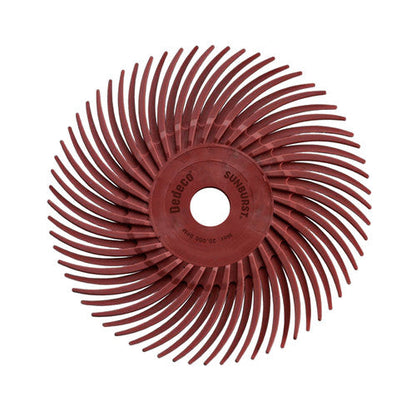 Dedeco 2265 Sunburst 4 TC Discs Red 220 Grit Size (A/O) 12/Bx