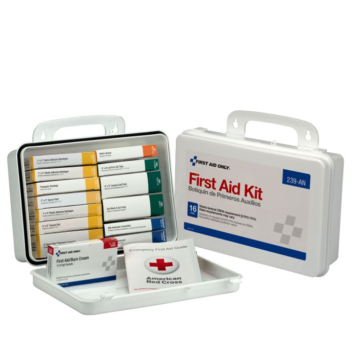 First Aid Only 239-AN 16 Unit First Aid Kit, Plastic Case