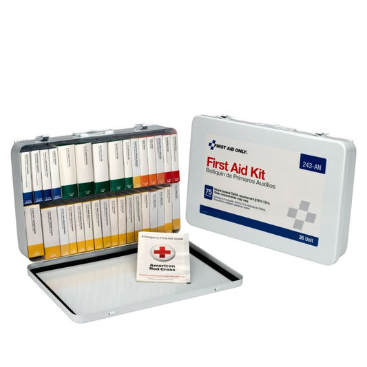 First Aid Only 243-AN 36 Unit First Aid Kit, Metal Case