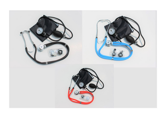 EMI 938 Procuff Sphygmomanometer Set w/Blue Sprague Rappaport Stethoscope (Adult)