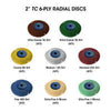 Dedeco 1312 Sunburst 2 TC 6-Ply White 120 Grit Size (A/O) 1/Unit