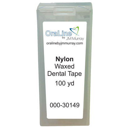 Oraline 000-30149 Nylon Waxed Dental Tape  - 100 Yard Professional Interdental Cleaning Floss Tape (72/Case)