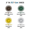 Dedeco 1876 Sunburst 3 TA E-Z Loc Yellow 80 Grit Size (A/O) 10/Bx