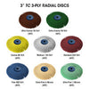 Dedeco 1331 Sunburst 3 TC 3-Ply Yellow 80 Grit Size (A/O) 1/Unit