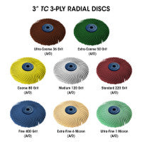 Dedeco 1331 Sunburst 3 TC 3-Ply Yellow 80 Grit Size (A/O) 1/Unit