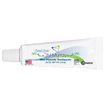 Oraline 000-42102 Fluoride Mint Toothpaste  - ADA Approved 0.85 oz Travel Size Dental Paste (/Case)