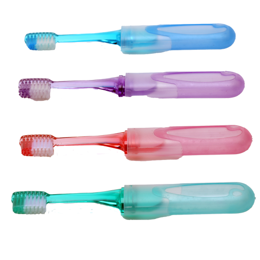 Oraline 000-44004 Adult Full Head Toothbrush  - Soft Bristle Institutional 34 Tuft Travel Toothbrush 144/Box (144/Case)
