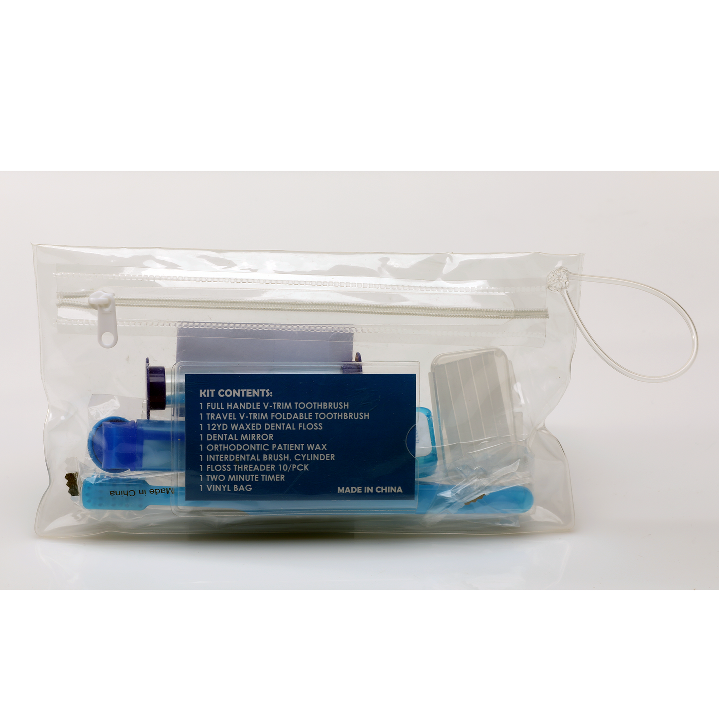 Oraline 000-48017 9 Piece Orthodontic Patient Kit  - Complete Braces Care Travel Kit with Bag  (36/Case)
