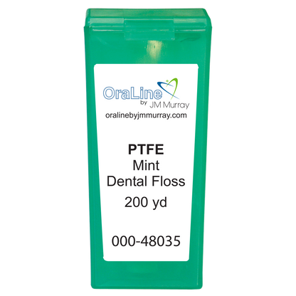 Oraline 000-48035 Premium PTFE Mint Dental Floss  - 200 Yard Shred-Resistant Interdental Floss (72/Case)