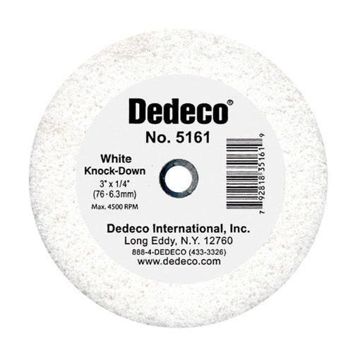 Dedeco 5161 White Knock-Down Wheel 3 x 1/4 1/Unit